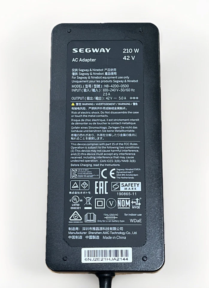 Segway Ninebot Original-Zubehör-Hersteller Netzteil 210 W 42 V NB-42D0-05D0 Ladegerät mit Netzkabel - Bild 2 von 4