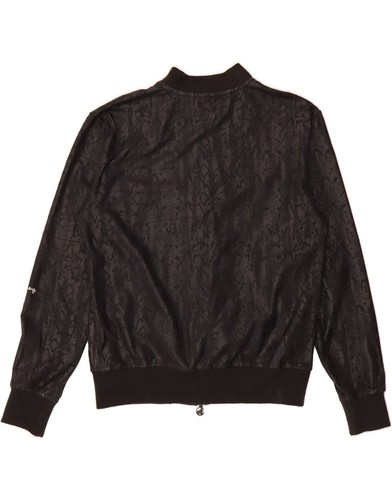 MONEY Mens Abstract Pattern Bomber Jacket UK 40 Large Black Animal Print AZ21 - Picture 2 of 3
