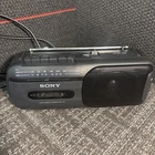 VTG SONY CFM-155 PORTABLE AM/FM CASSETTE PLAYER BOOM BOX-TESTED EXCELLENT COND.