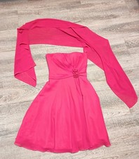 Magic Nights Cocktailkleid Pink Beere Gr. 34/36 inkl. Stola – Neuwertig!