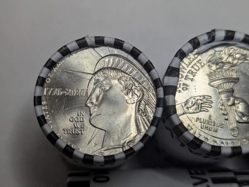 2026P Liberty Half Dollar Roll-20 Coins Unopened, Uncirculated, Heads Up, SemiQ