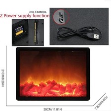 LED Flame Lamp Simulated Fireplace Light Christmas Decor Effect Fire Lantern