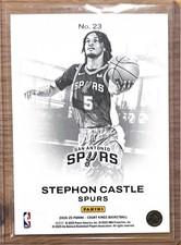 2024-25 Panini Court Kings Works in Progress Stephon Castle #23 Rookie RC