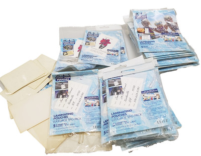 Laminating Pouches Lot (LUGGAGE TAGS,PHOTOS,CARDS) for YOU2 Cool Seal Laminator