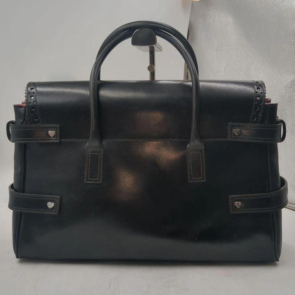 Luella Gisele Bolso de Mano Bolso Cartera en Negro Plata Herrajes Y2K USADO Buen Estado Foto 3 de 4