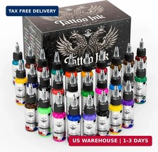 Tattoo Ink Set 28 Colors, 1oz 30ml Each, Ultra-High Saturation 28 PCS 1 OZ 