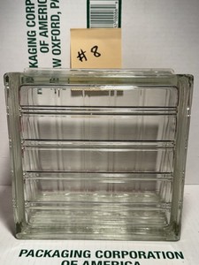Reclaimed Architectural Glass Block DIY Craft 7.75x7.75x3.75