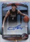 2025-26 Bowman #CPA-DF Davis Fogle Chrome Prospect Autographs Silver Mojo