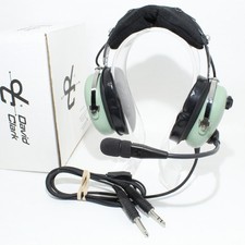 David Clark Aviation H10-13.4 Pilot Headsets Straight Cable Dual GA Plugs w/ Box