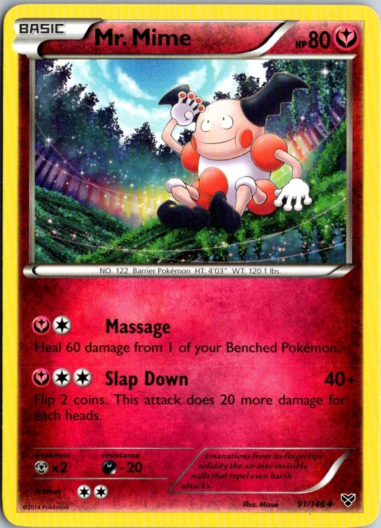 Mr. Mime (91/146 Uncommon) XY Base Set Pokemon TCG LP