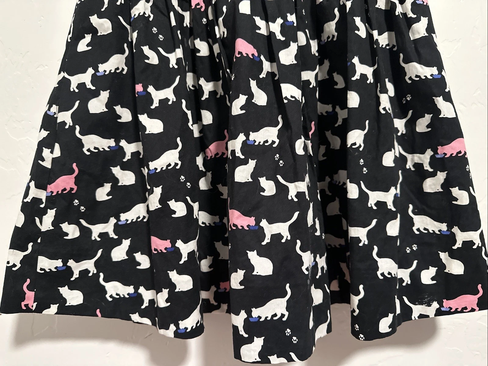 Vestito Kate Spade New York bambina Kimberly stampa gatto scollato bambina taglia 7