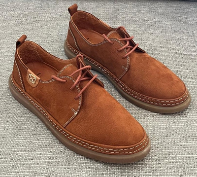 BATA Flex & Space Size 40 Brown Suede Leather Ankle Lace-Up Shoe EUC 526-3607