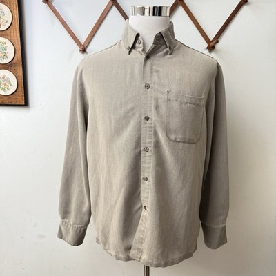 Dunnes Stores Taupe Oxford Button Down Shirt Mens Large