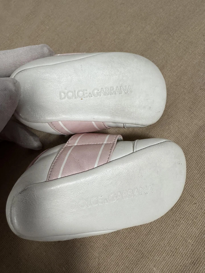 Dolce & Gabbana Zapatos Bebé Niñas Talla 18 Cuero Hecho en Italia Bambino Foto 4 de 4