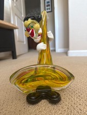 Rare Vintage Italian Murano Glass Clown