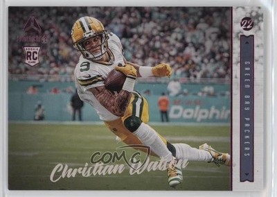 2022 Panini Chronicles Luminance Update Rookies Pink Christian Watson RC 15v9