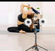 360  AI Face Tracking Selfie Stick Tripod for Phone, 1.8M with Remote Shutter