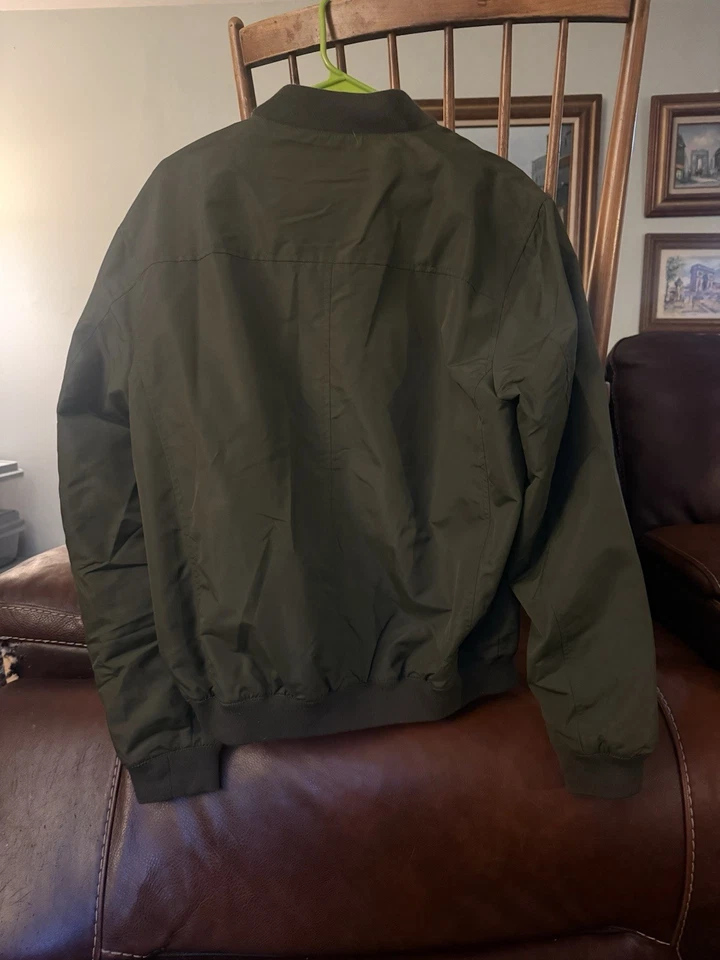 Michael Kors Alba Taslan Bomber Jacket (Olive) - Size M (Men’s) - Image 2 of 4