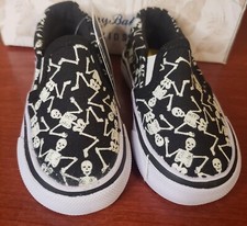 Tommy Bahama Skeleton Canvas Skate Board Toddler Kids Shoes Size 5 Glow in Dark