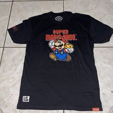 Nintendo 35 Anniversary Super Mario Bros T shirt Sz Large Black Used