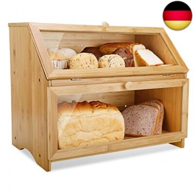 Leader Accessories Brotkasten Bambus Brotbehlter lebensmittelecht  841432142759 | eBay.de