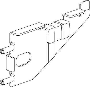 IKEA 10048906 (1x) Ferrure droite renforcée en acier pour suspension