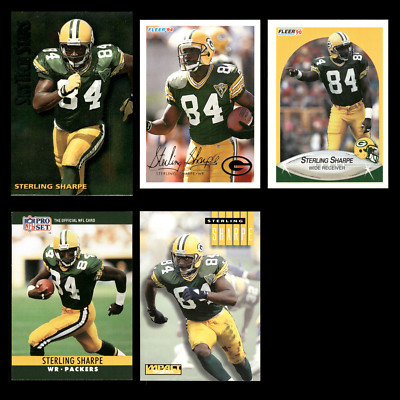 Sterling Sharpe Lot 5 Football Cards 1994 SkyBox Premium SkyTech Stars Packers