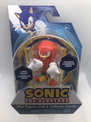 Sonic The Hedgehog Knuckles Action Figure 2.5   2 Collector Cards New & Sealed