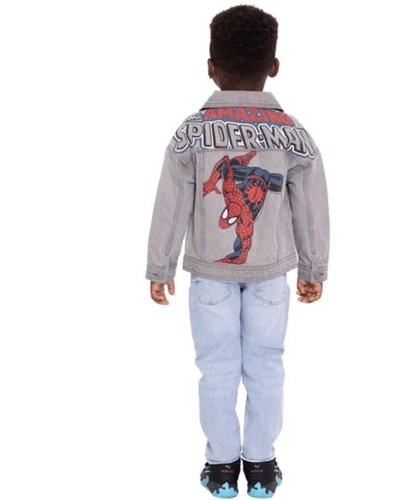 Disney Princess or Spider Man DENIM JEAN JACKET w/T-Shirt Set NEW - Picture 11 of 14