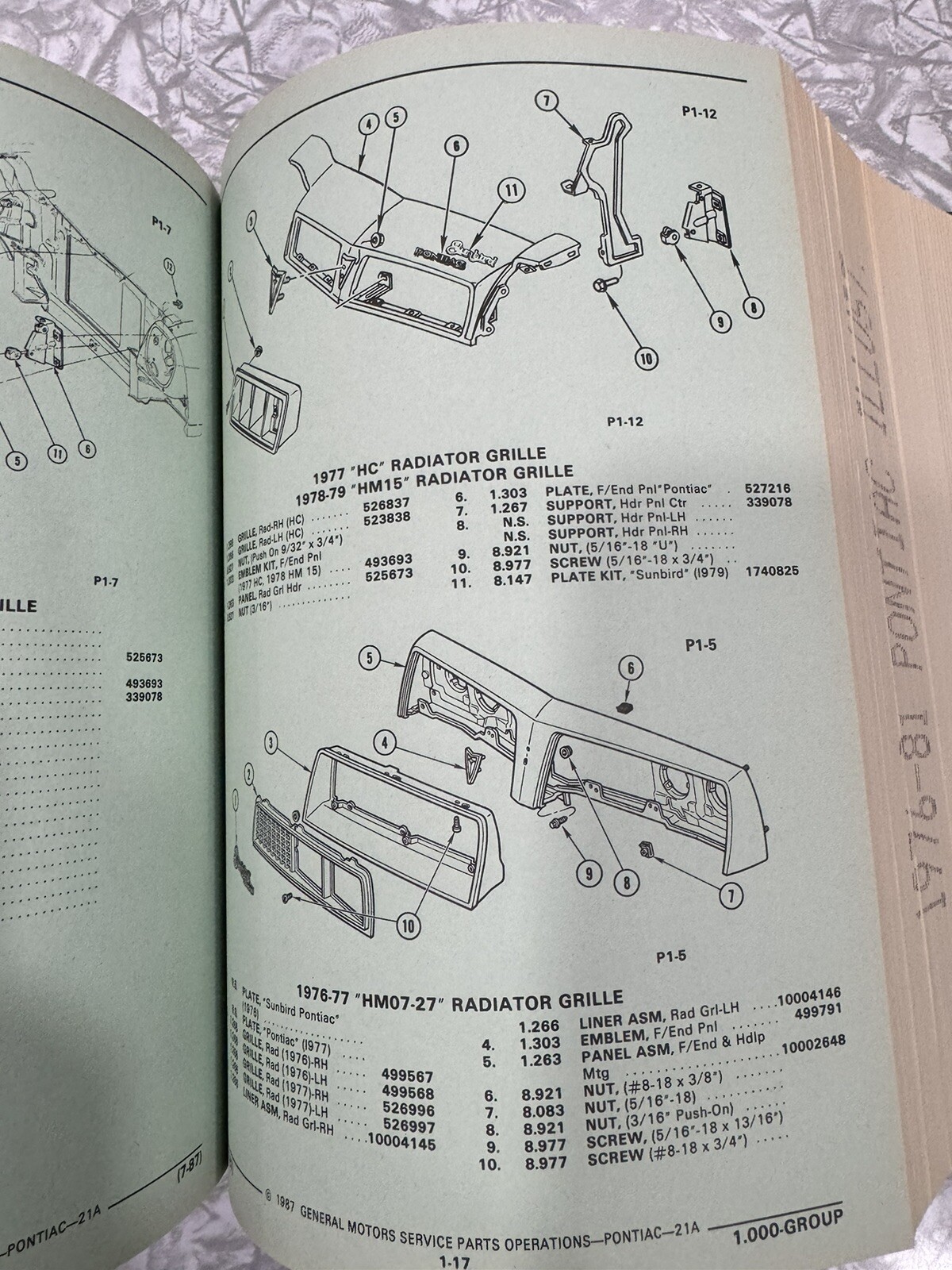 General Motors Parts Catalog For Pontiac Chassis And Body Parts 1976