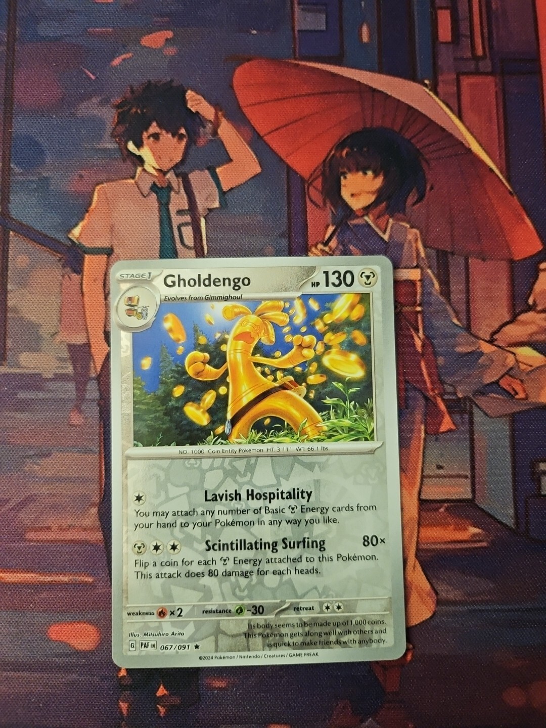 Gholdengo 67/91 - Reverse holo - Pokemon Paldean Fates - Rare - NM