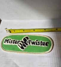 VINTAGE Mister Twister Fishing Lures Patch 1970's 4.5”