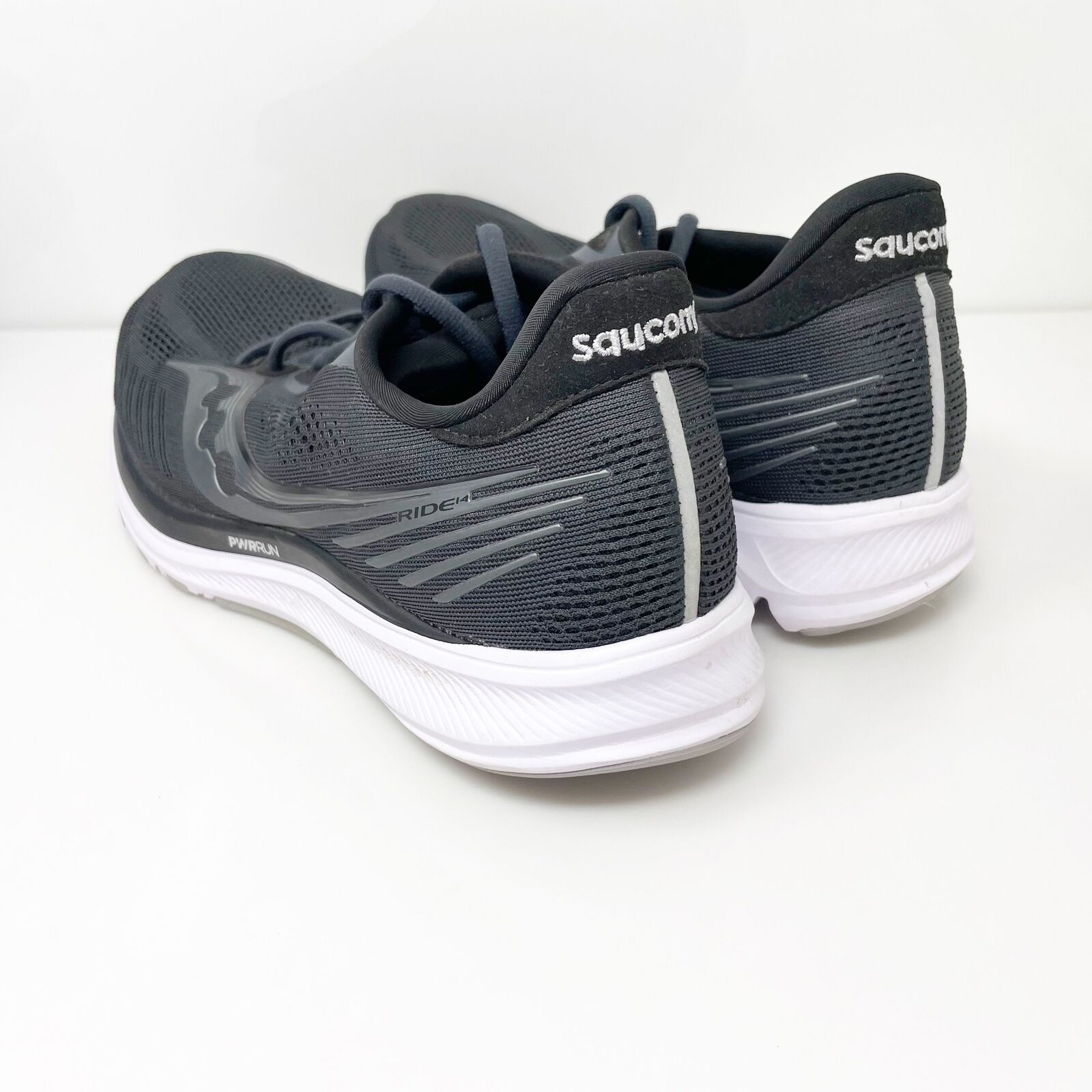 Saucony Mens Ride 14 S20650-45 Black Running Shoes Sneakers Size 10.5 ...