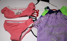 Lot Of 4 Girls Bikini Swim Suits Shirt 5Y, 5, XS, 3T Jannie Jack MB Speedo CP