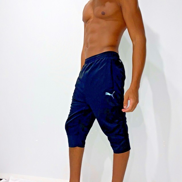 black puma soccer shorts