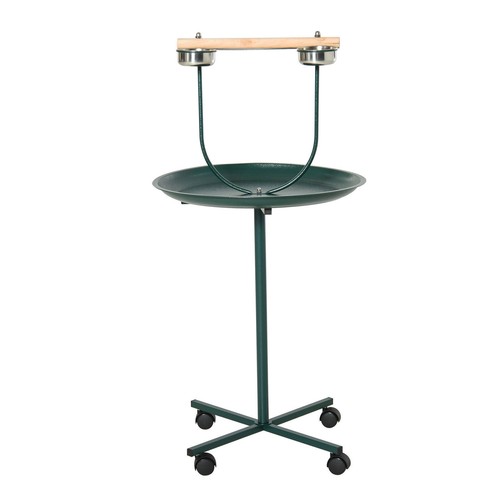 48" Bird Parrot Play Stand Cockatoo Gym Perch Metal Pet Feeder w/ Bowls Wheels - Picture 4 of 11