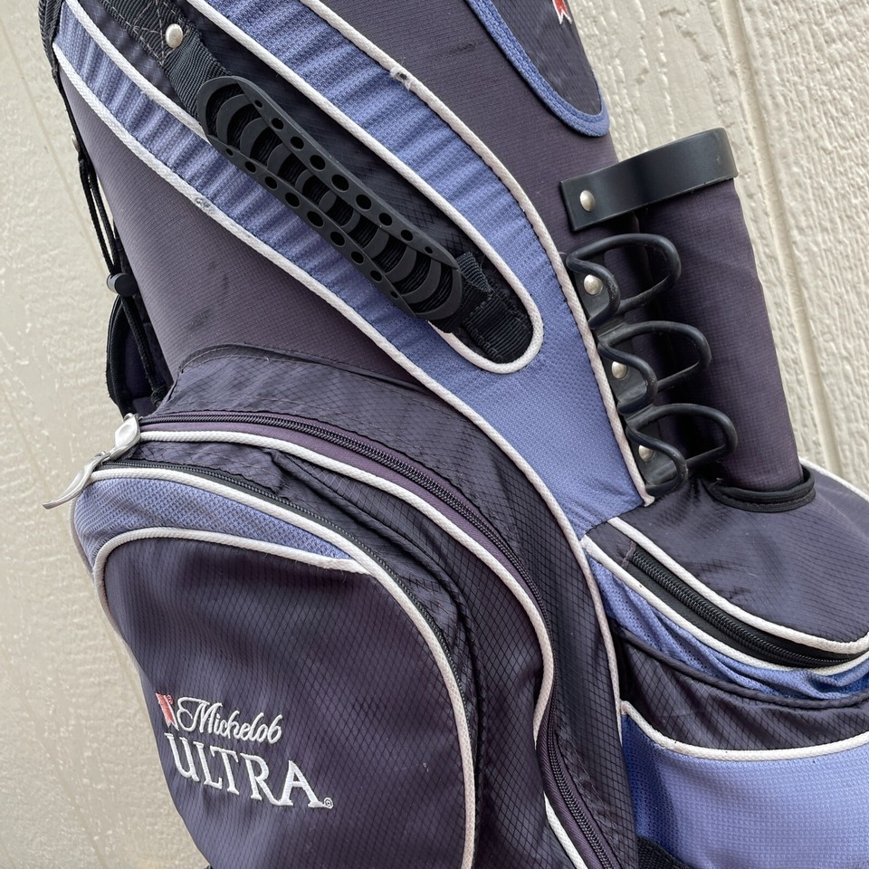Callaway 15 Way Cart Golf Bag Blue Michelob Ultra Cooler Pocket Faded