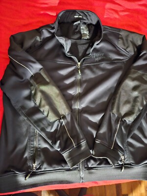 Harley-Davidson Riding Gear Jacket Black Heavy Fleece Zip up 2XL