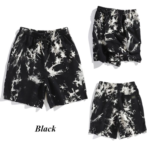 Men Tie Dye Shorts Casual Cotton Blend Loose Half Pants Streetwear Bottoms - Bild 19 von 29