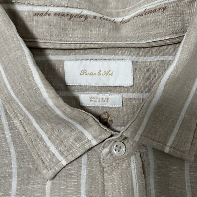 porter and ash dress shirt Ash & Erie Navy Mlange Short Sleeve Performance Stretch Shirt for Short Men Navy Mlange / XL / Slim