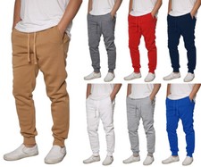 Men's Casual Slim-Fit Fleece Jogger Sweatpants Pockets Gym Workout Lounge S-5XL