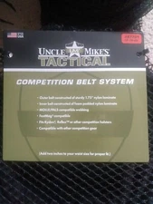 Uncle Mike's Tactical 87701 Competition Belt, Large/38-42-Inches black/green