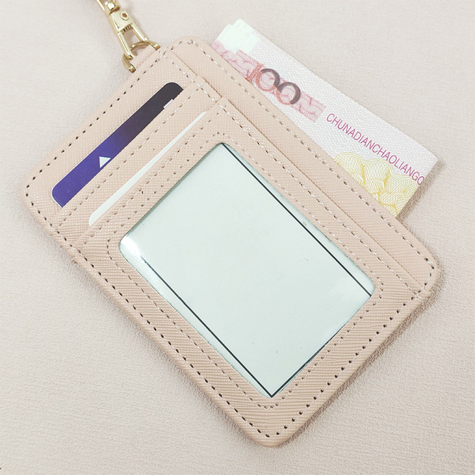 Minimalist Card Holder with ID Window for Credit Cards and Cash-image