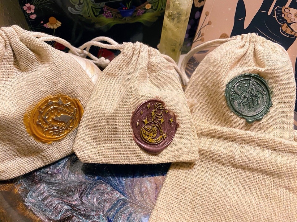 Magic Pouch Box Witch Supplies - Magic Pouch/ Crystal / Spells Bag W Wax Seal Pack Of 6 ...