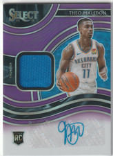 Theo Maledon 2020 Panini Select Rookie Jersey Autograph #RJA-MAL Purple /99