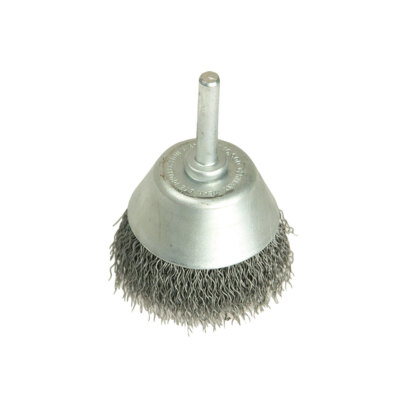 Lessmann 435.162 Cup Brush With Handle D50mm x H20mm, Steel Wire 0.30