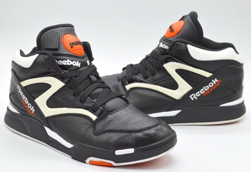 reebok pump omni lite black white orange