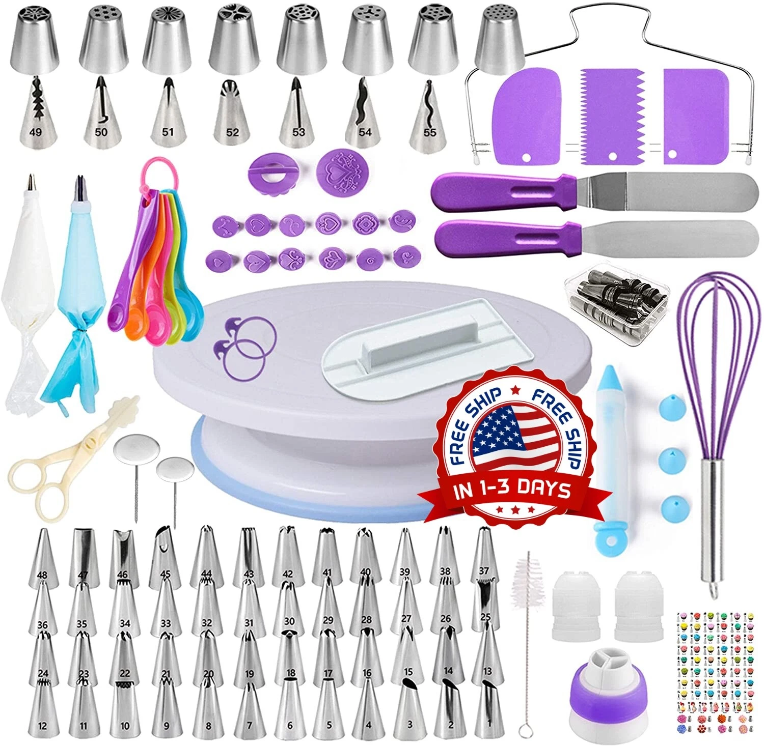 Cake Decorating Supplies Kit For Beginners Baking Pastry Tools Cake Baking Set
Opens in a new window