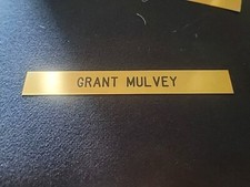 Grant Mulvey New Jersey Devils Locker Room Name Plate From 1983-84.