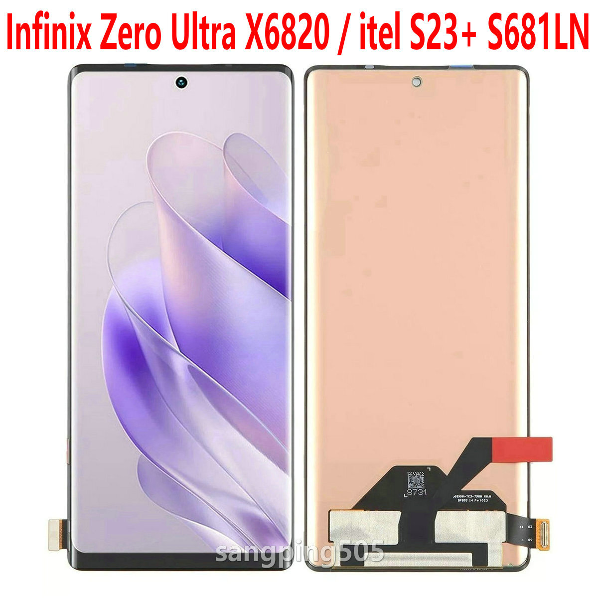 Original LCD Display Touch Screen For itel S23+ S681LN/Infinix Zero Ultra  X6820